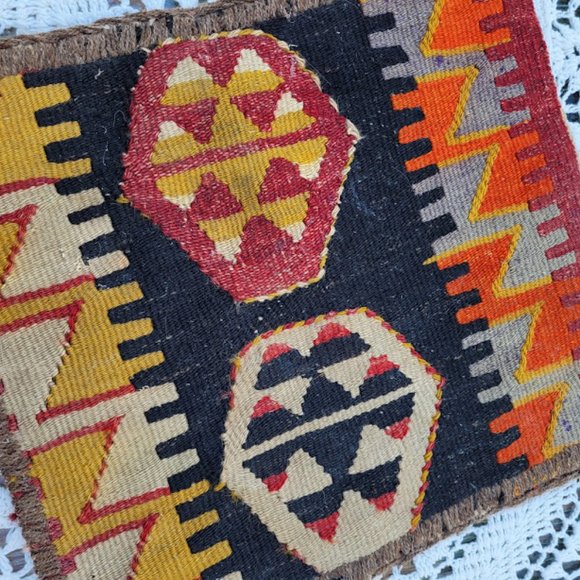 Vintage Tapestry Navajo Aztec Native American Western SW Art Bag Purse Satchel - Picture 2 of 8